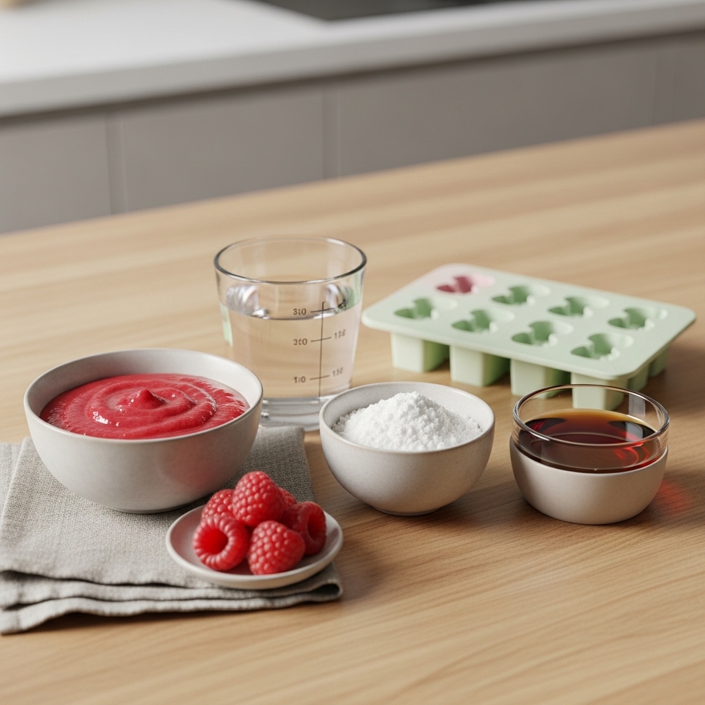 Zutaten in der Küche für vegane Gummibärchen