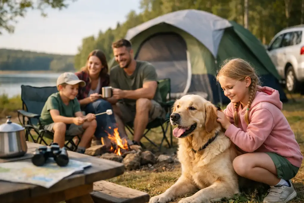 Camping mit Kindern und Hund entspannt planen