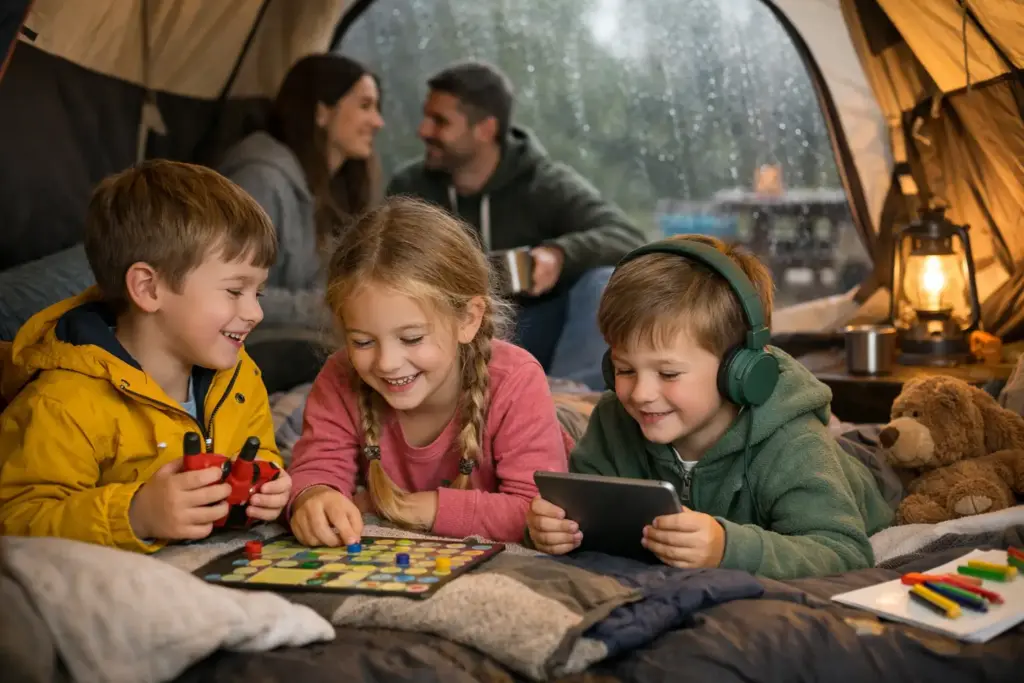 Regenprogramm Camping mit Kindern: 21 Ideen