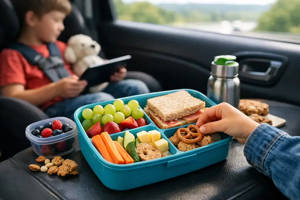 Kinder Autofahrten Urlaub Lunchbox: Snacks unterwegs